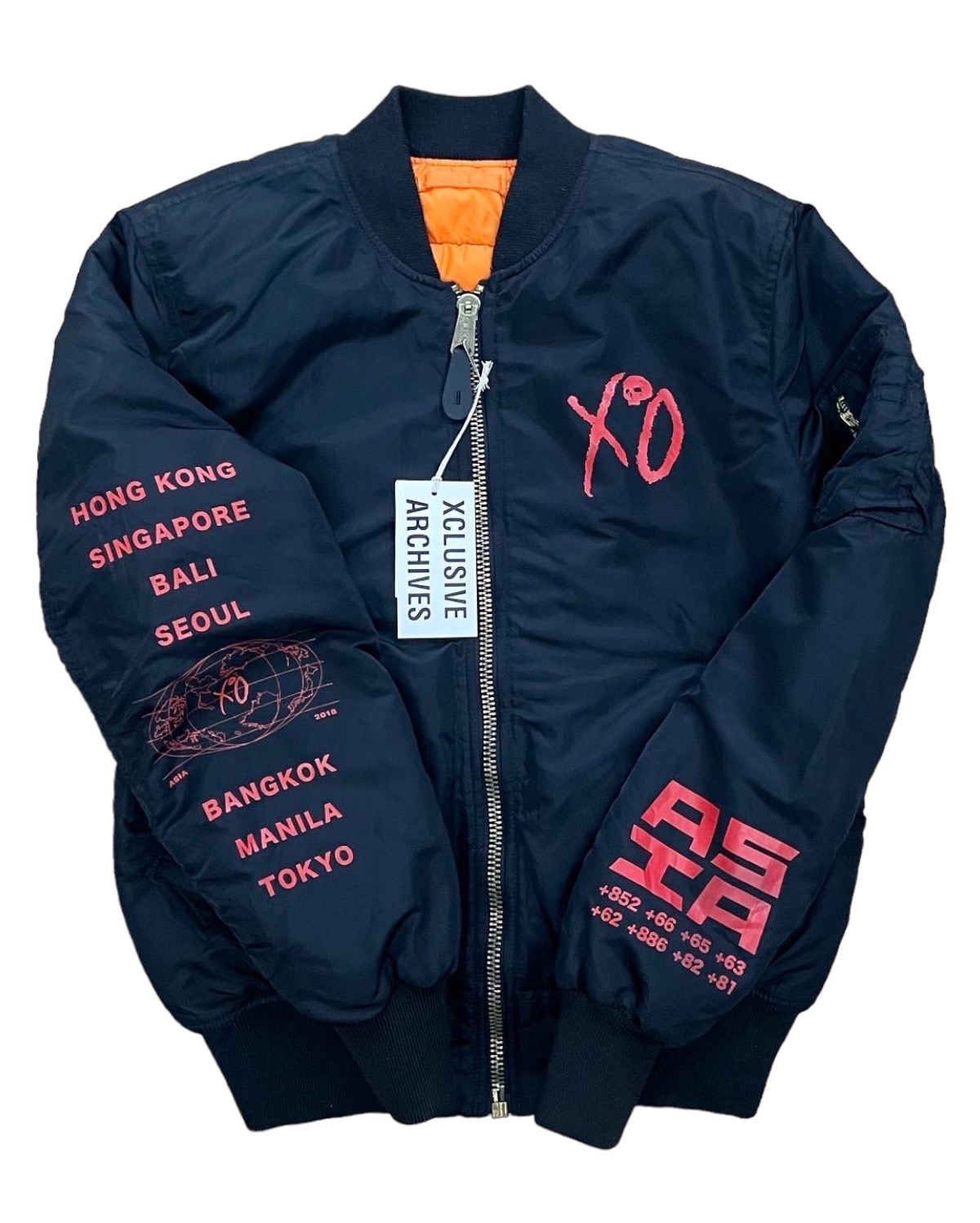 2018 The Weeknd X Alpha Industries Asia tour exclusive ma-01 bomber jacket