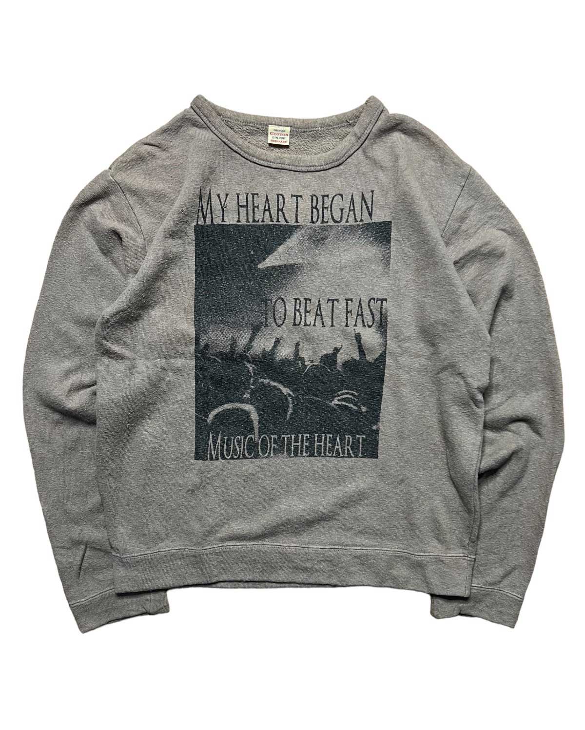 Vintage japanese music of heart crewneck